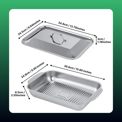 Stainless Roasting Tray with Lid
