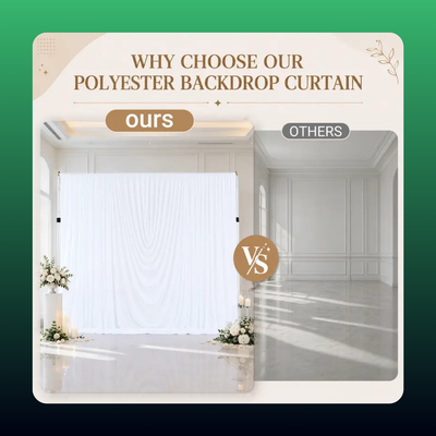 White Swag Backdrop Curtain Panel