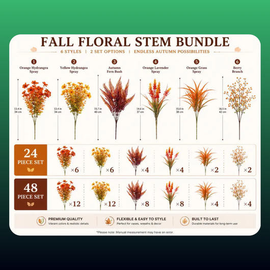 Fall Faux Floral Stem Bundle