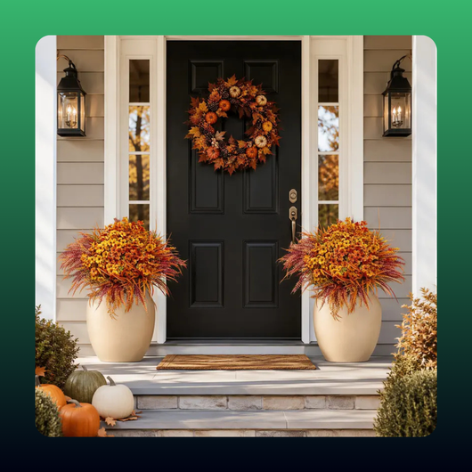 Harvest Sunflower Front Door Wreath