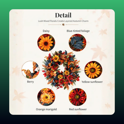 Harvest Sunflower Front Door Wreath