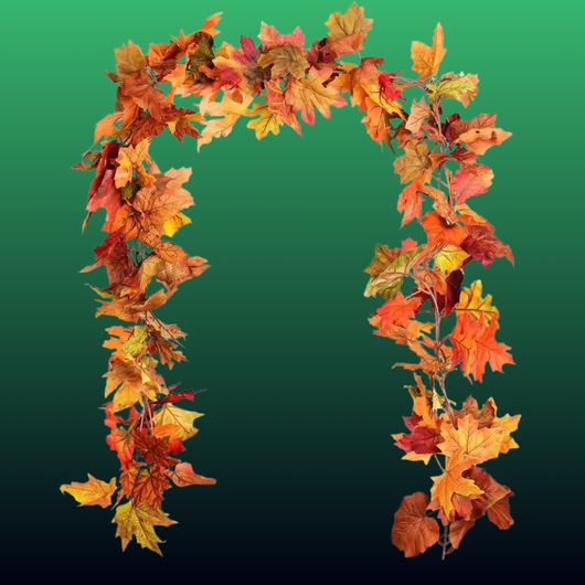 Maple Leaf Garland with Lights