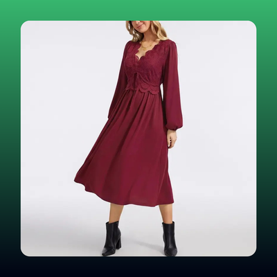 Boho Lace Midi Dress