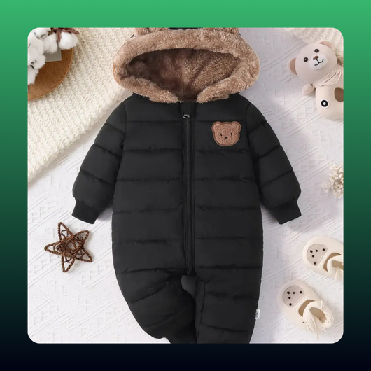 Hooded Bear Baby Snowsuit