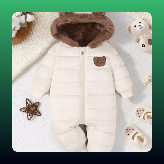 Hooded Bear Baby Snowsuit