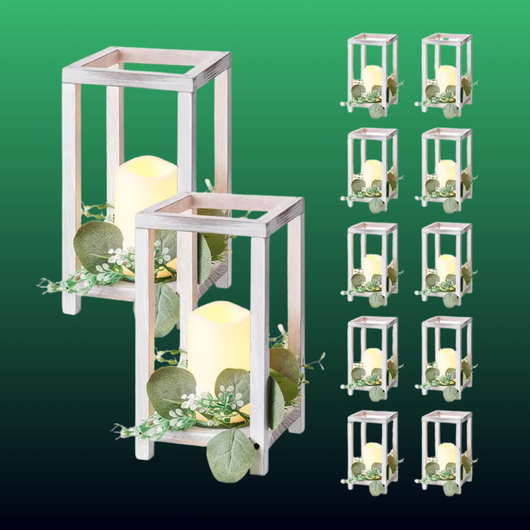 Wooden Lantern Centerpiece Kit (36 Piece)