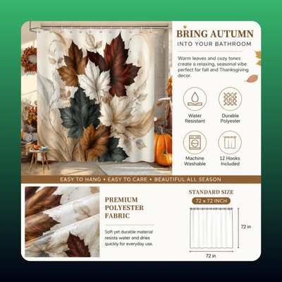 Autumn Maple Leaf Shower Curtain
