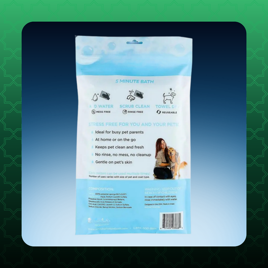 Rinse Free Shampoo Pet Mittens