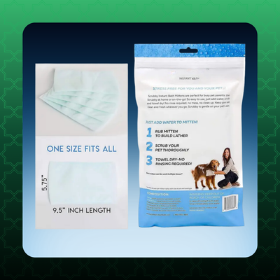 Rinse Free Shampoo Pet Mittens