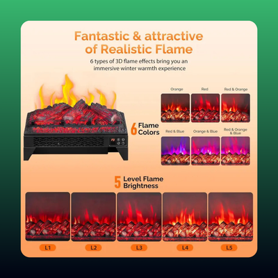 Electric Fireplace Log Insert