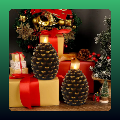 Flameless Pinecone Candles (2 Pack)