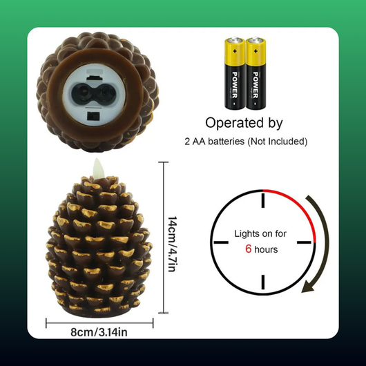 Flameless Pinecone Candles (2 Pack)