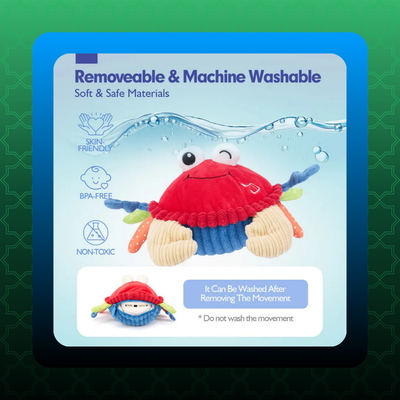 Musical Crab Plush Toy with  48 Songs & Repeat What You Say