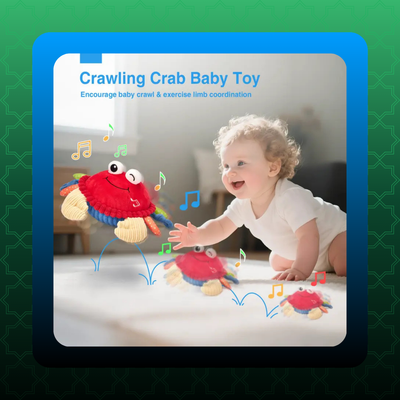 Musical Crab Plush Toy with  48 Songs & Repeat What You Say