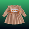 Girls Gingham Pumpkin Smocked Dress