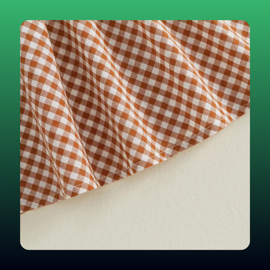 Girls Gingham Pumpkin Smocked Dress