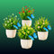 Artificial Potted Plants (4 Pack)