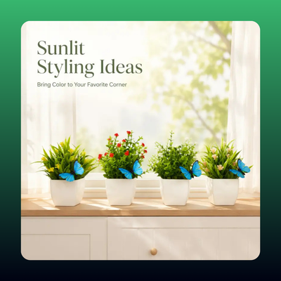 Artificial Potted Plants (4 Pack)
