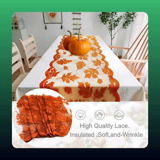Maple Leaf Lace Table Runner