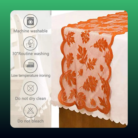 Maple Leaf Lace Table Runner